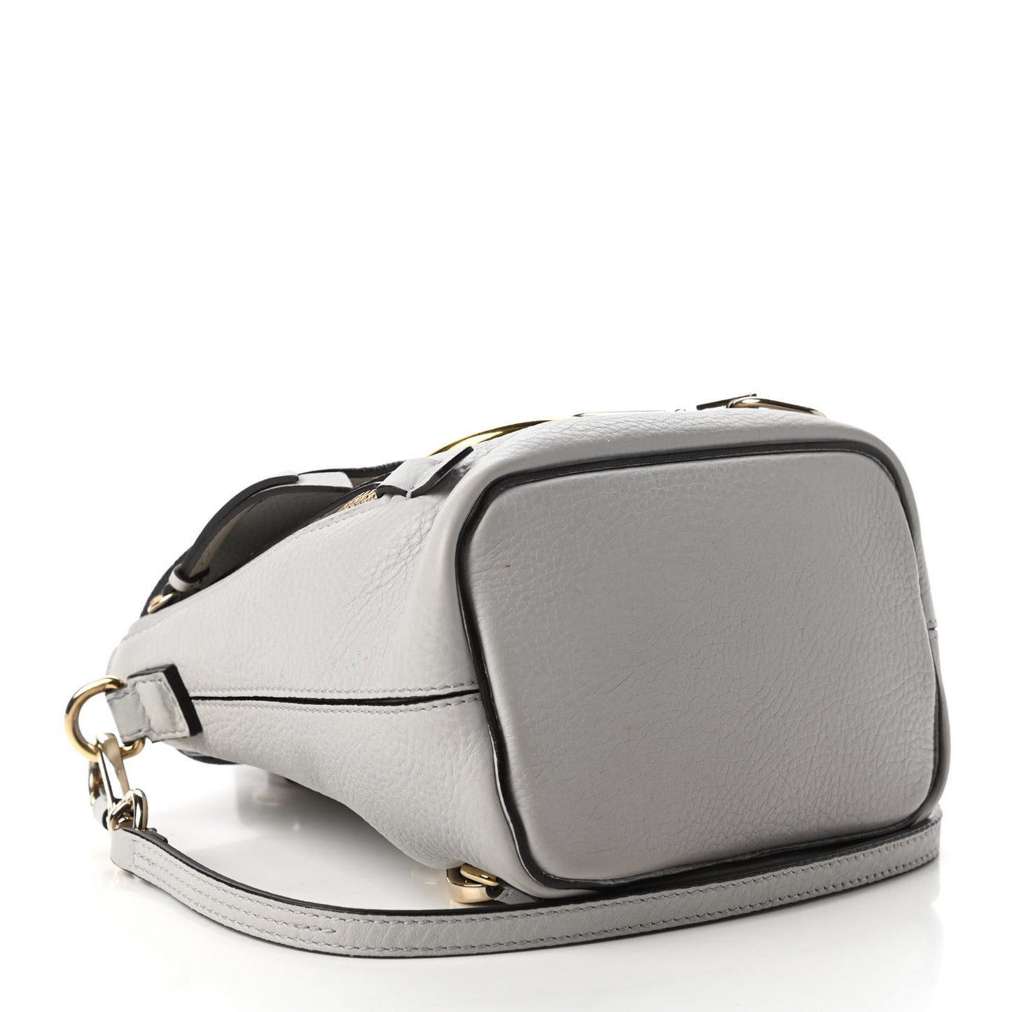 Suede Calfskin Mini Faye Backpack Airy Grey