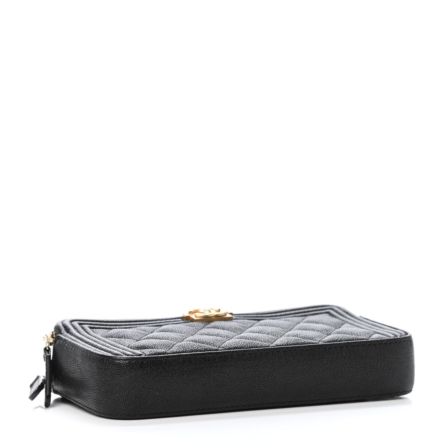 Chanel Caviar Quilted Small Boy Clutch With Chain Black 2 of 5