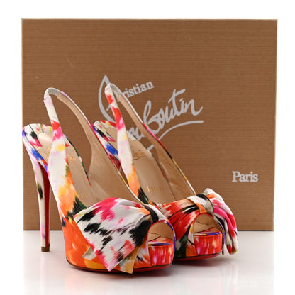 Christian Louboutin Satin Bouquet Vendome Sling 120 Pumps 38.5 Multicolor 8 of 8