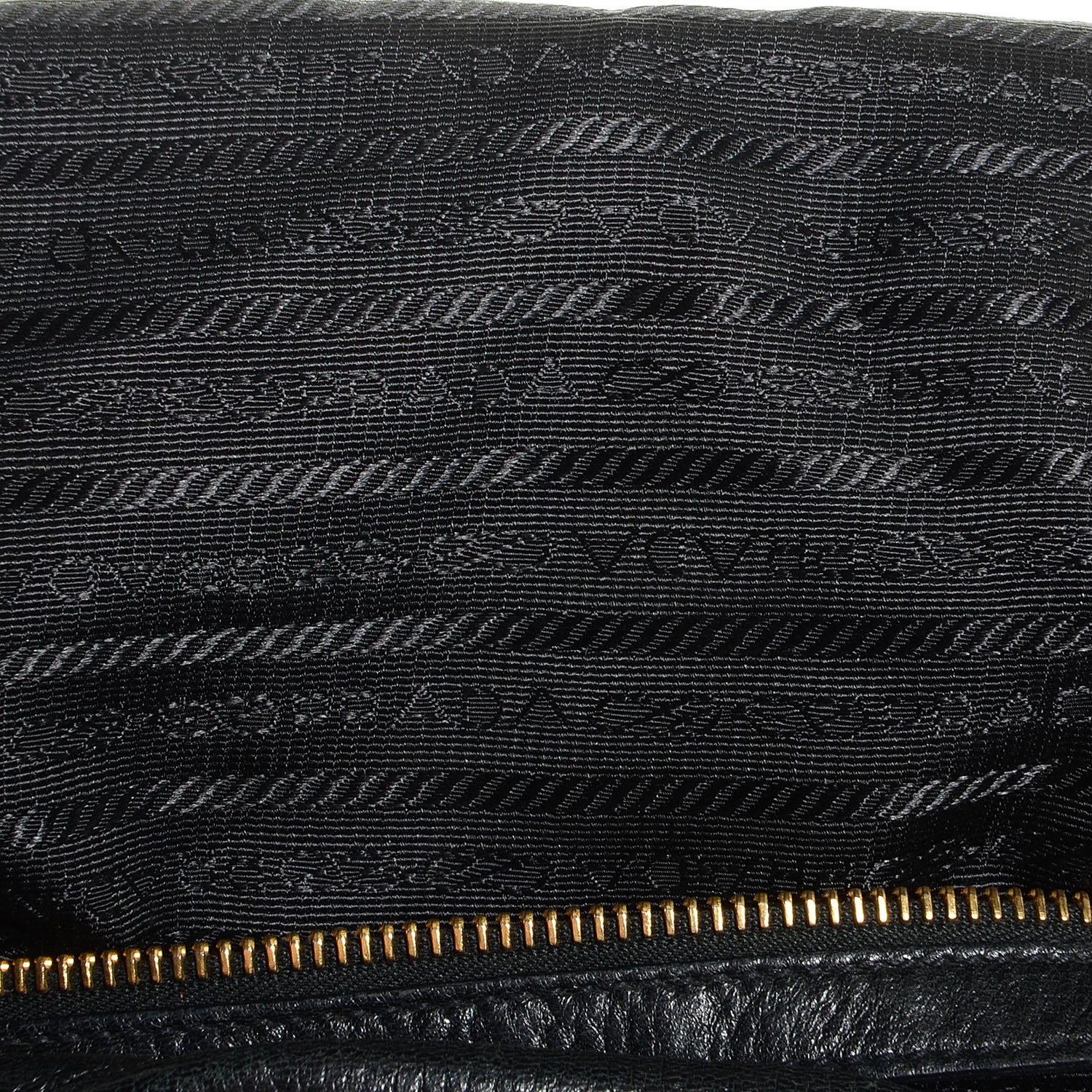 Prada Cervo Gaufre Satchel Nero Black 9 of 12