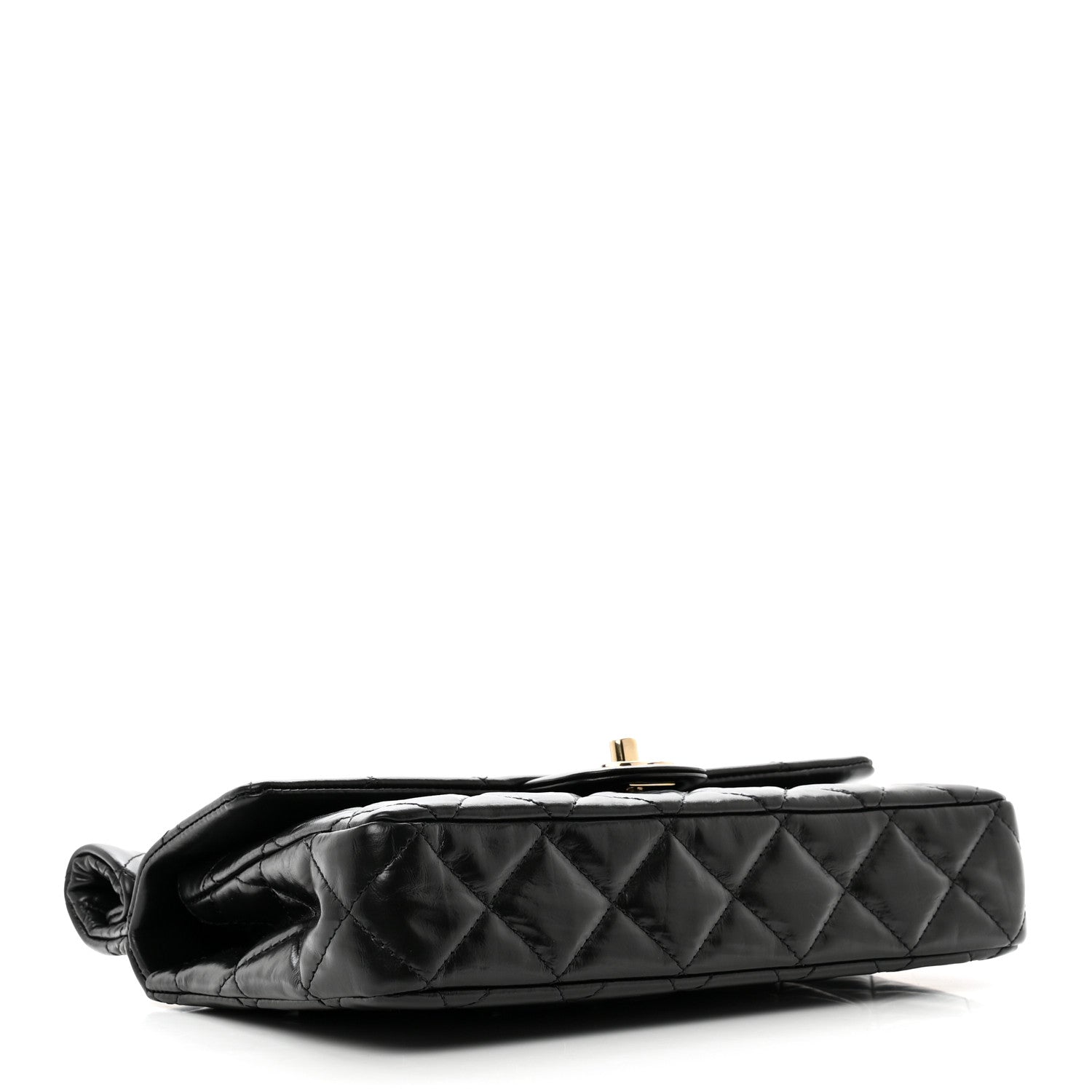 Chanel Crumpled Calfskin Quilted Clutch Black 4 of 7