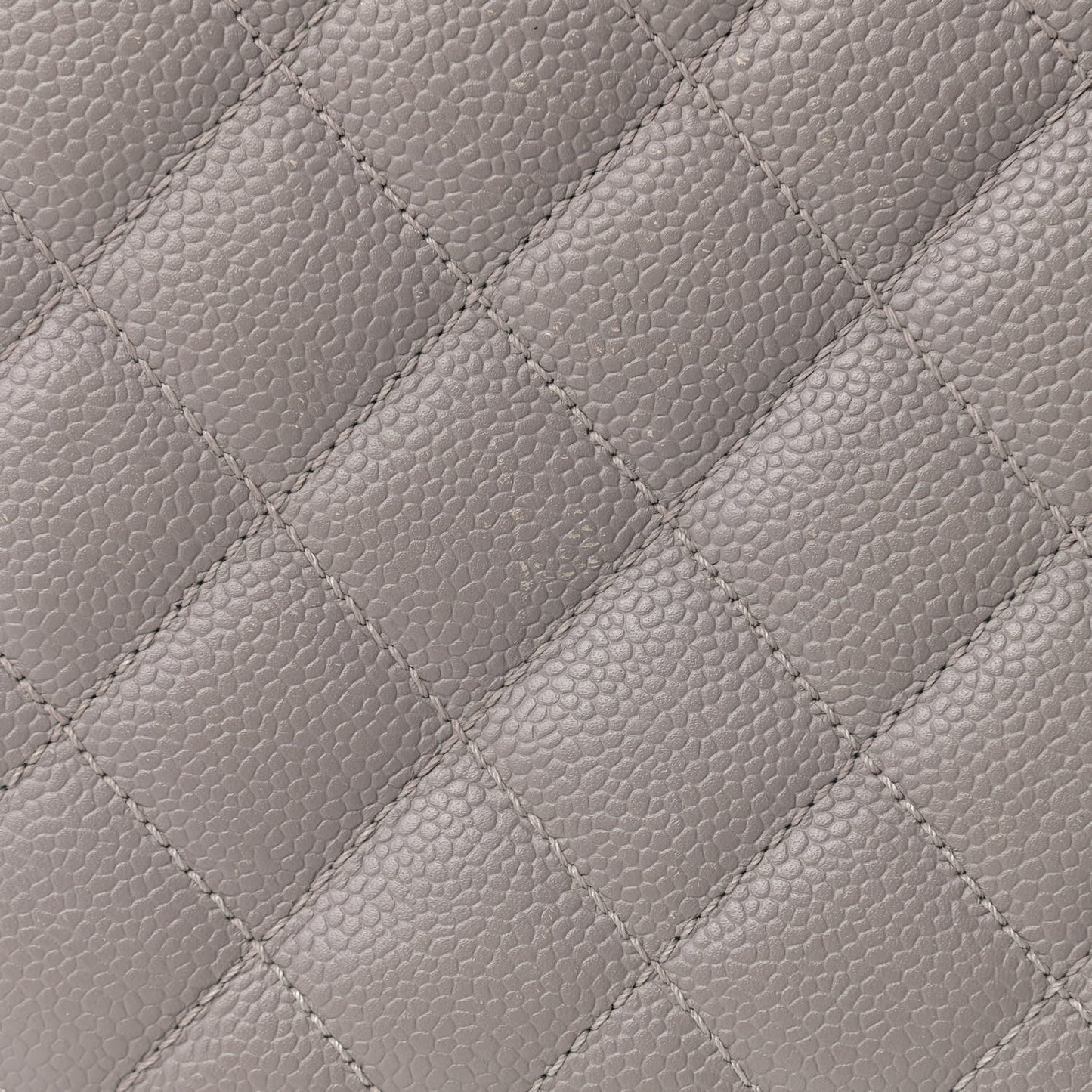 Caviar Quilted Grand Shopping Tote GST Light Grey