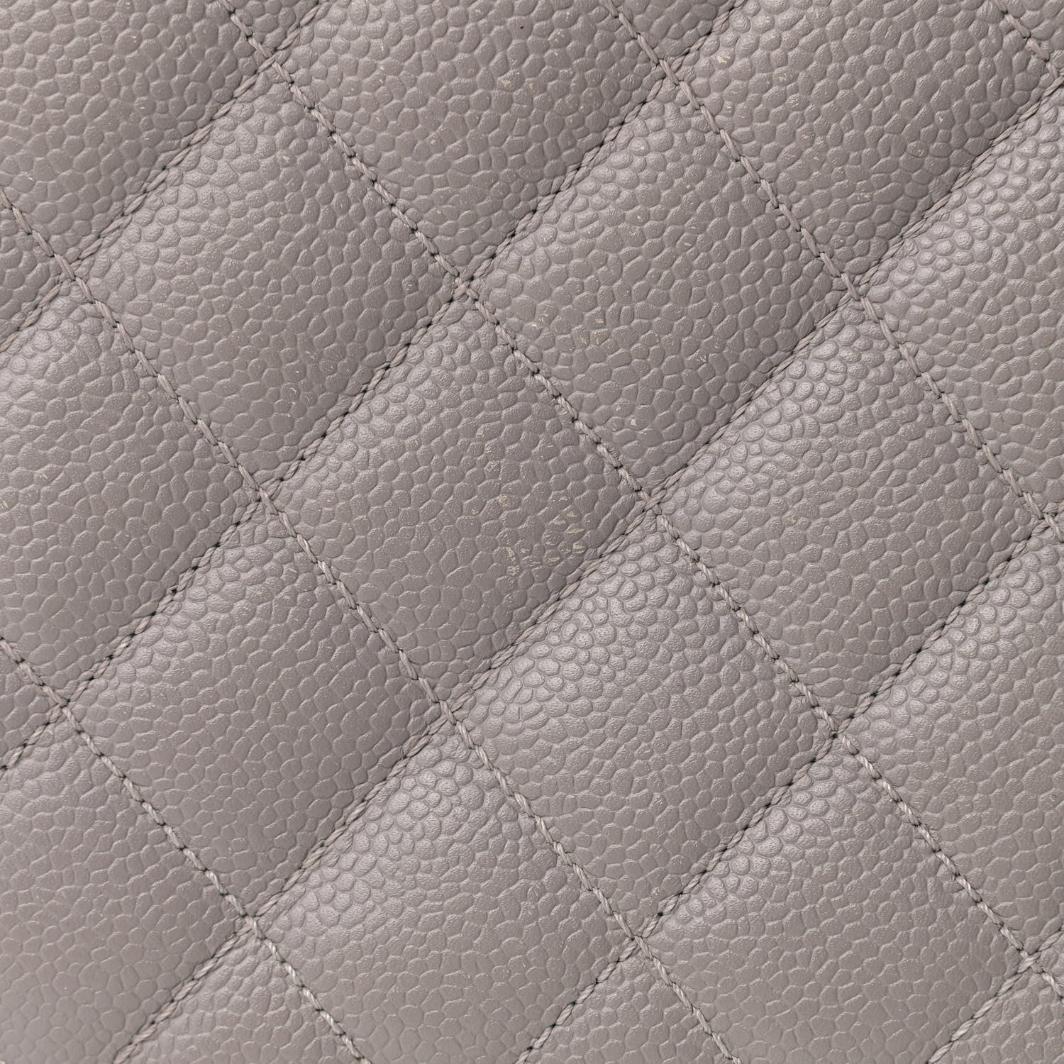 Chanel Caviar Quilted Grand Shopping Tote GST Light Grey 19 of 20