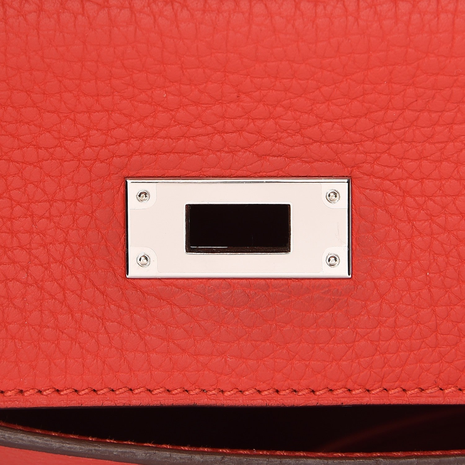 Hermes Taurillon Clemence Kelly Retourne 28 Rouge Tomate 32 of 37