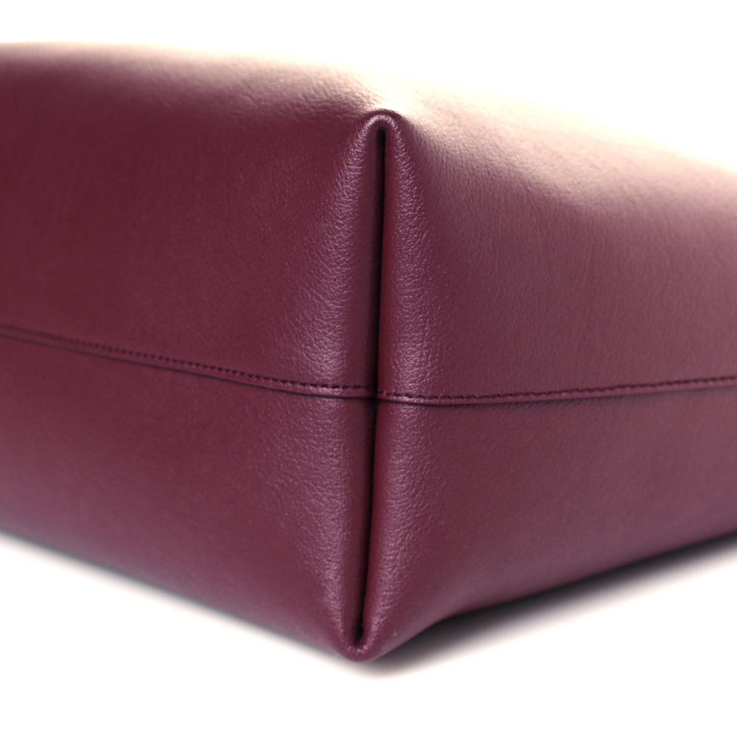 Calfskin Large Shopping Tote Bordeaux