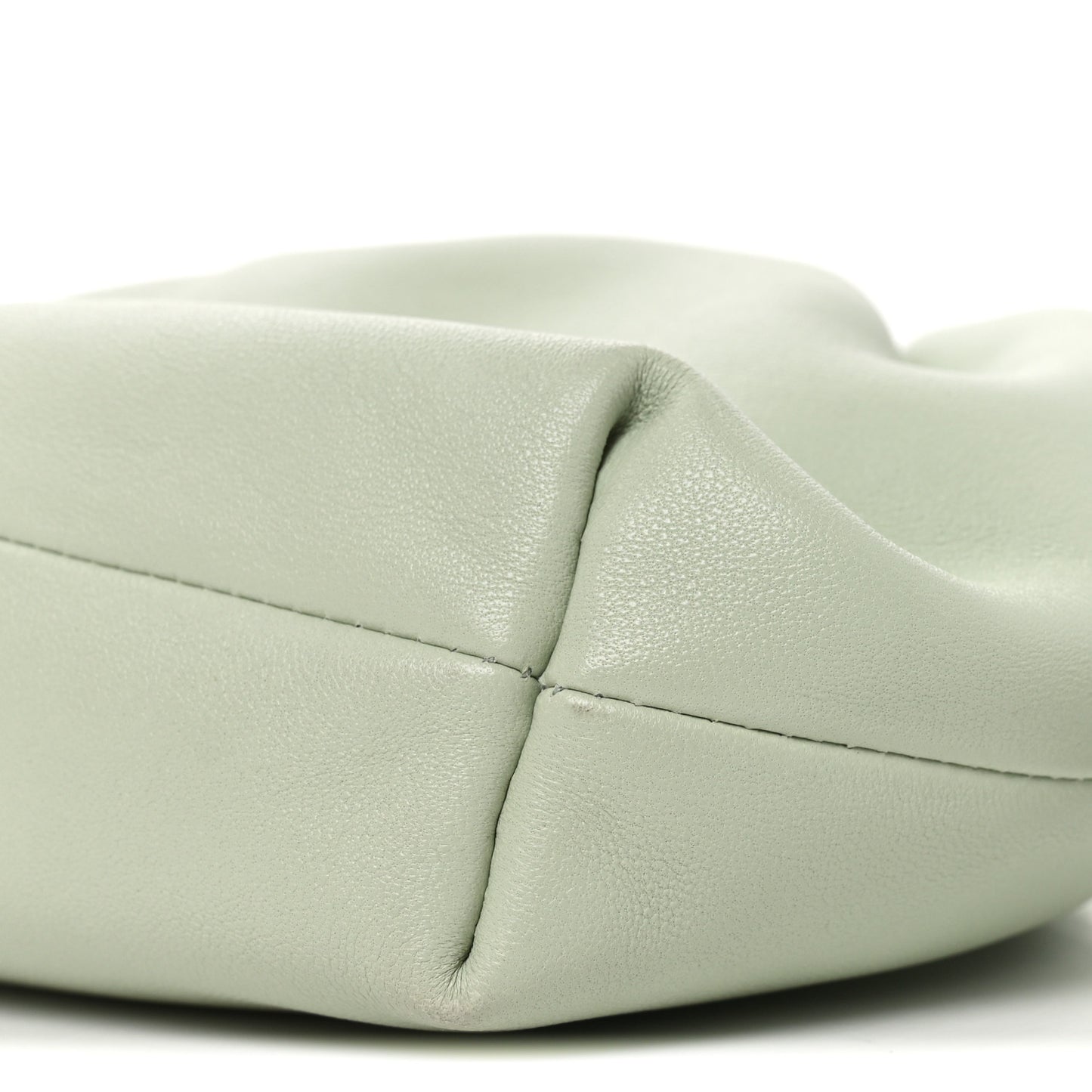 Mellow Nappa Donut Chain Mini Flamenco Knot Clutch Spring Jade