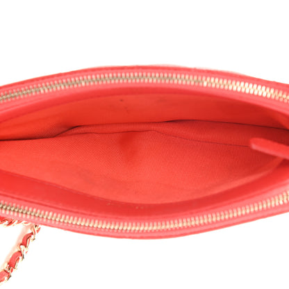 Chanel Caviar Quilted Small Clutch With Chain Red 4 of 11
