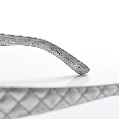 Chanel Metallic Quilted CC Sunglasses 4157-Q Silver 7 of 7