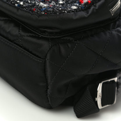 Chanel Tweed Nylon Quilted Small Astronaut Essentials Backpack Black Multicolor 9 of 9