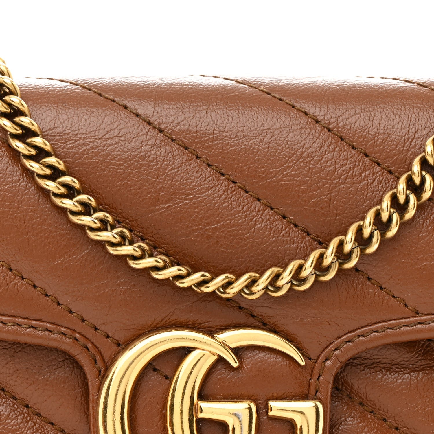Gucci Azalea Calfskin Matelasse Diagonal Super Mini GG Marmont Shoulder Bag Cuir 8 of 11