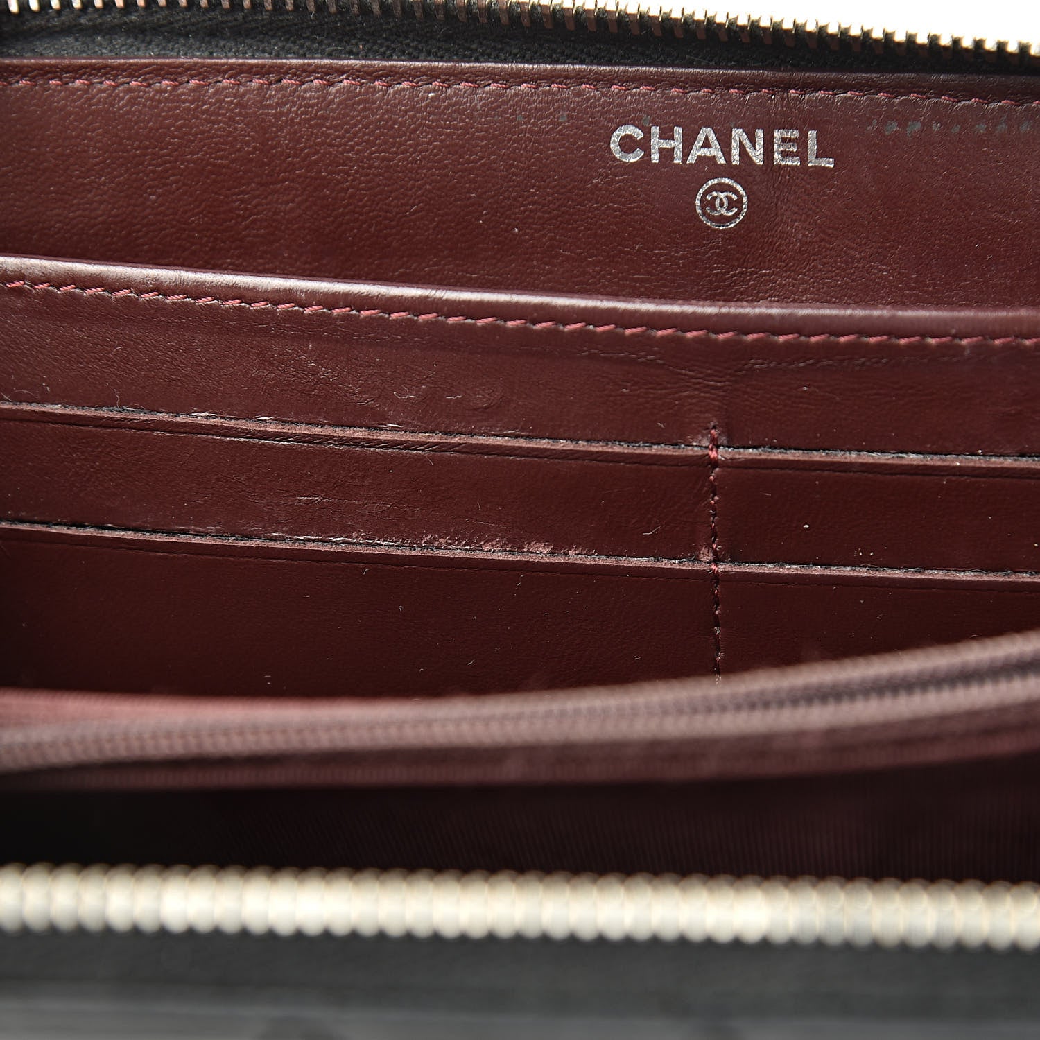 Chanel Lambskin Quilted Large Gusset Zip Around Wallet Black 18 of 19