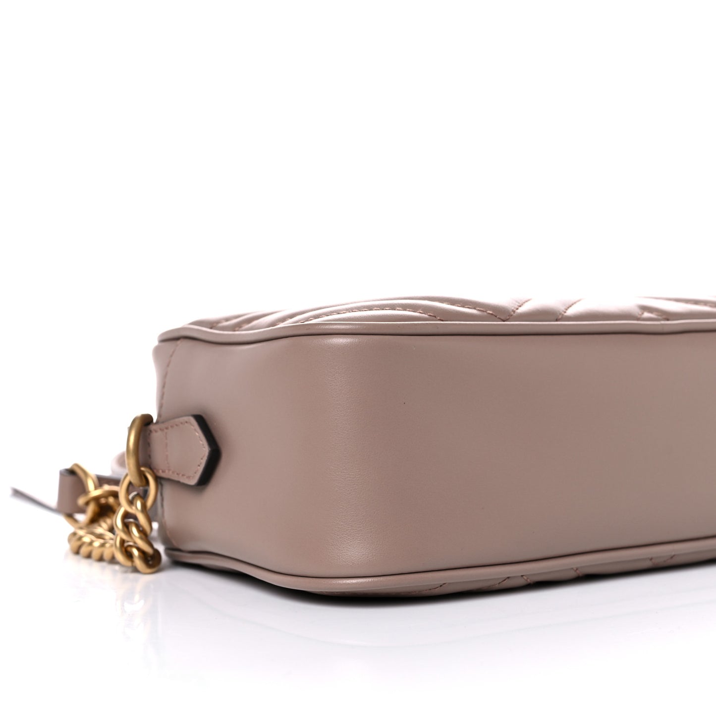 Calfskin Matelasse Small GG Marmont Chain Shoulder Bag Porcelain Rose