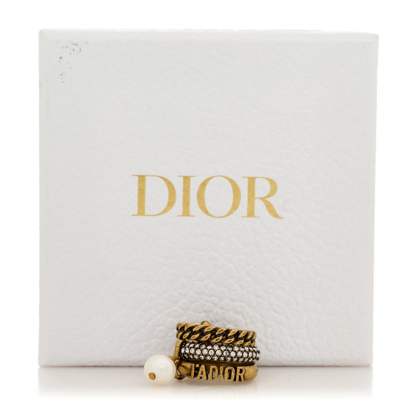 Crystal Pearl Chain J'adior Ring S 50 5.25 Gold