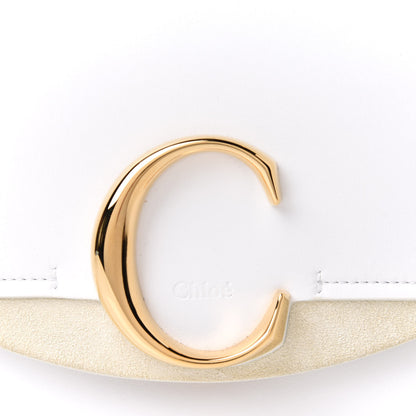 Chloe Shiny Calfskin Suede Mini C Bag Brilliant White 7 of 9