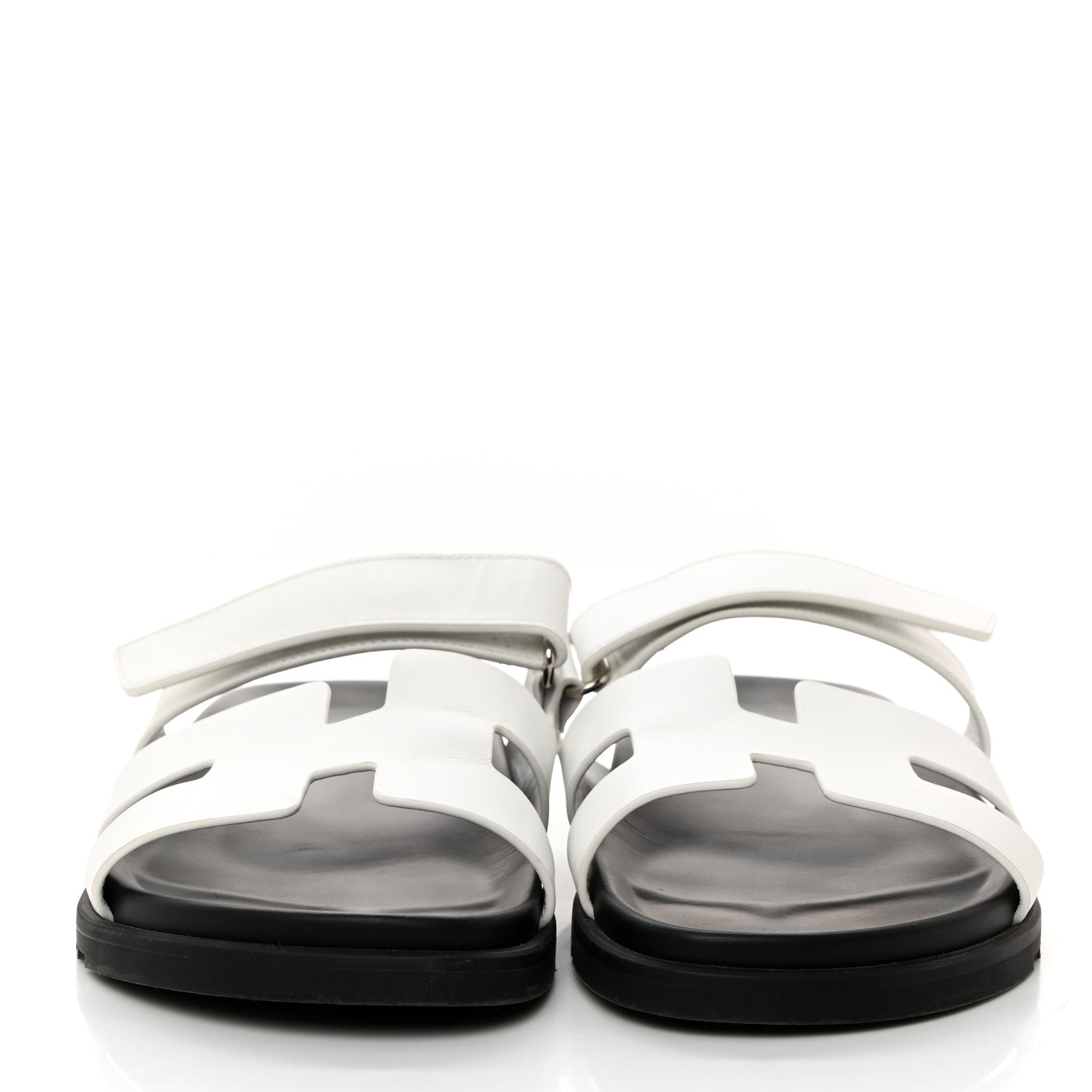 Hermes Calfskin Womens Chypre Sandals 41 White 2 of 8