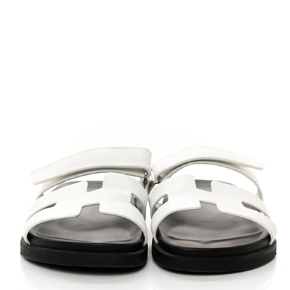 Hermes Calfskin Womens Chypre Sandals 41 White 2 of 8