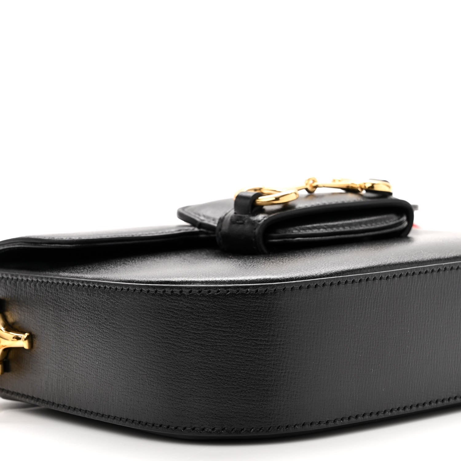 Gucci Azalea Calfskin Web Mini Horsebit 1955 Shoulder Bag Black 8 of 9