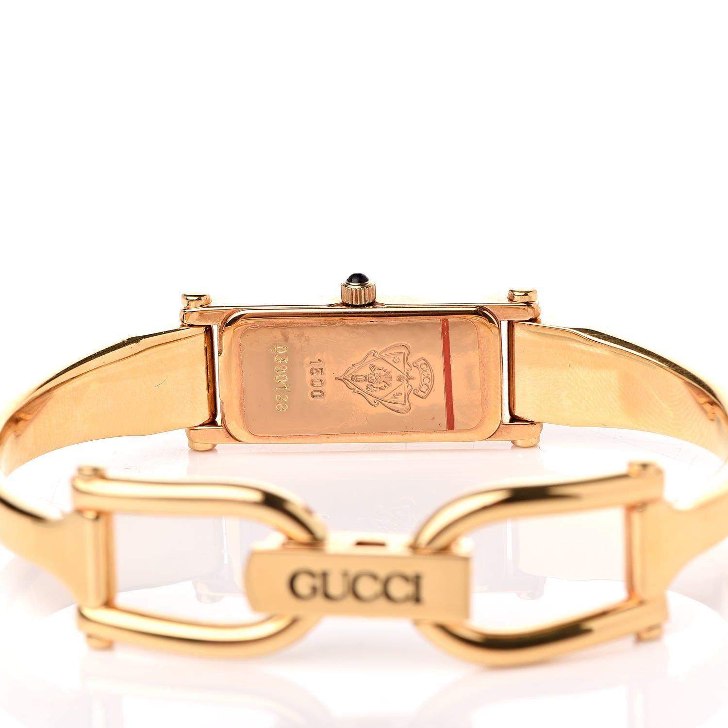 Gucci Stainless Steel 12mm 1500L Horsebit Quartz Watch Gold 6 of 7