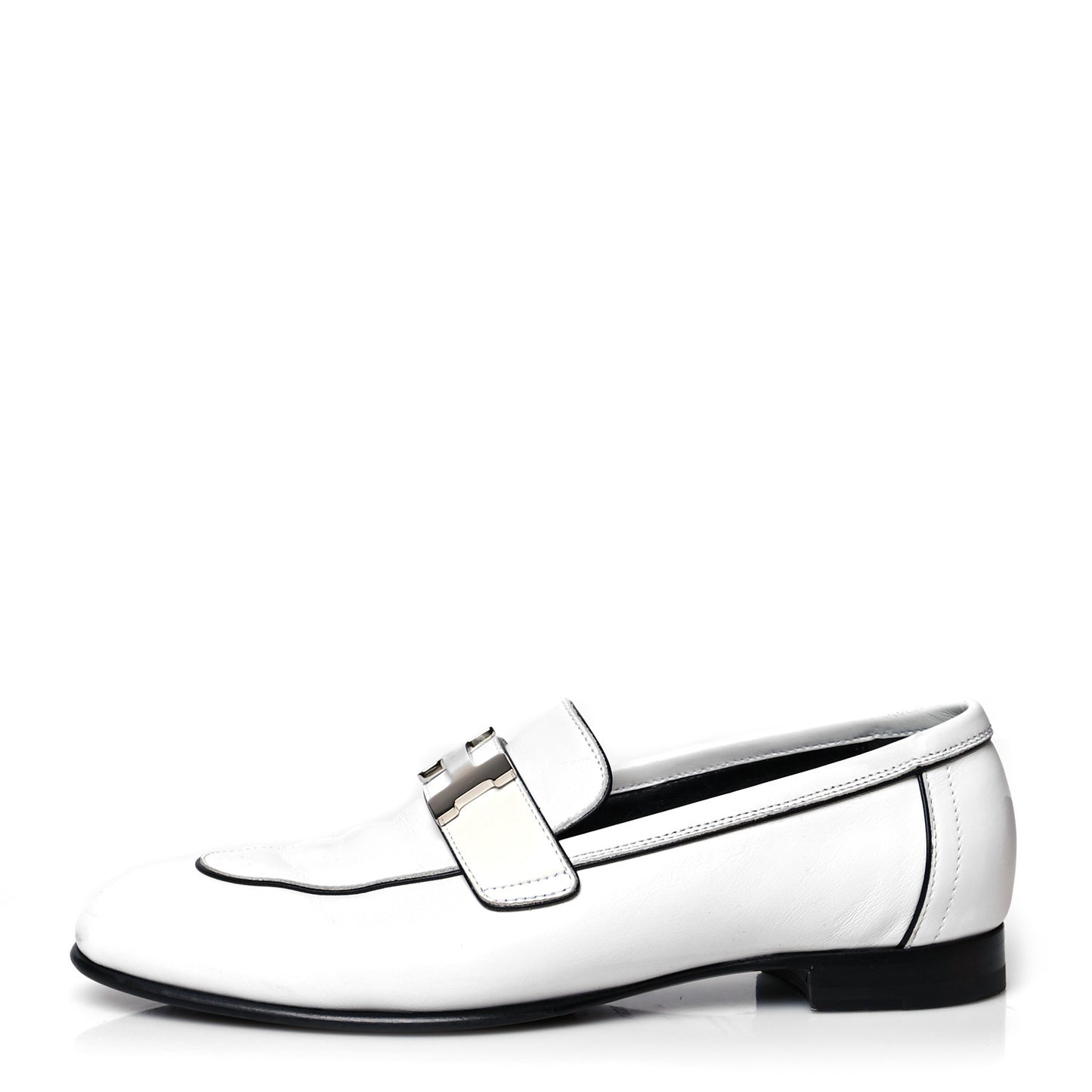 Calfskin Womens Paris Loafers 35.5 White