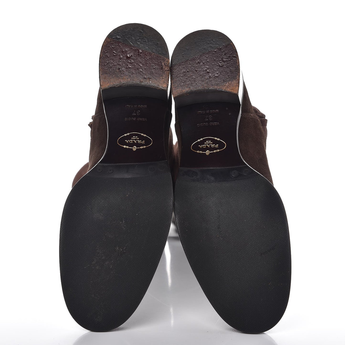 Suede High Boots 37 Brown