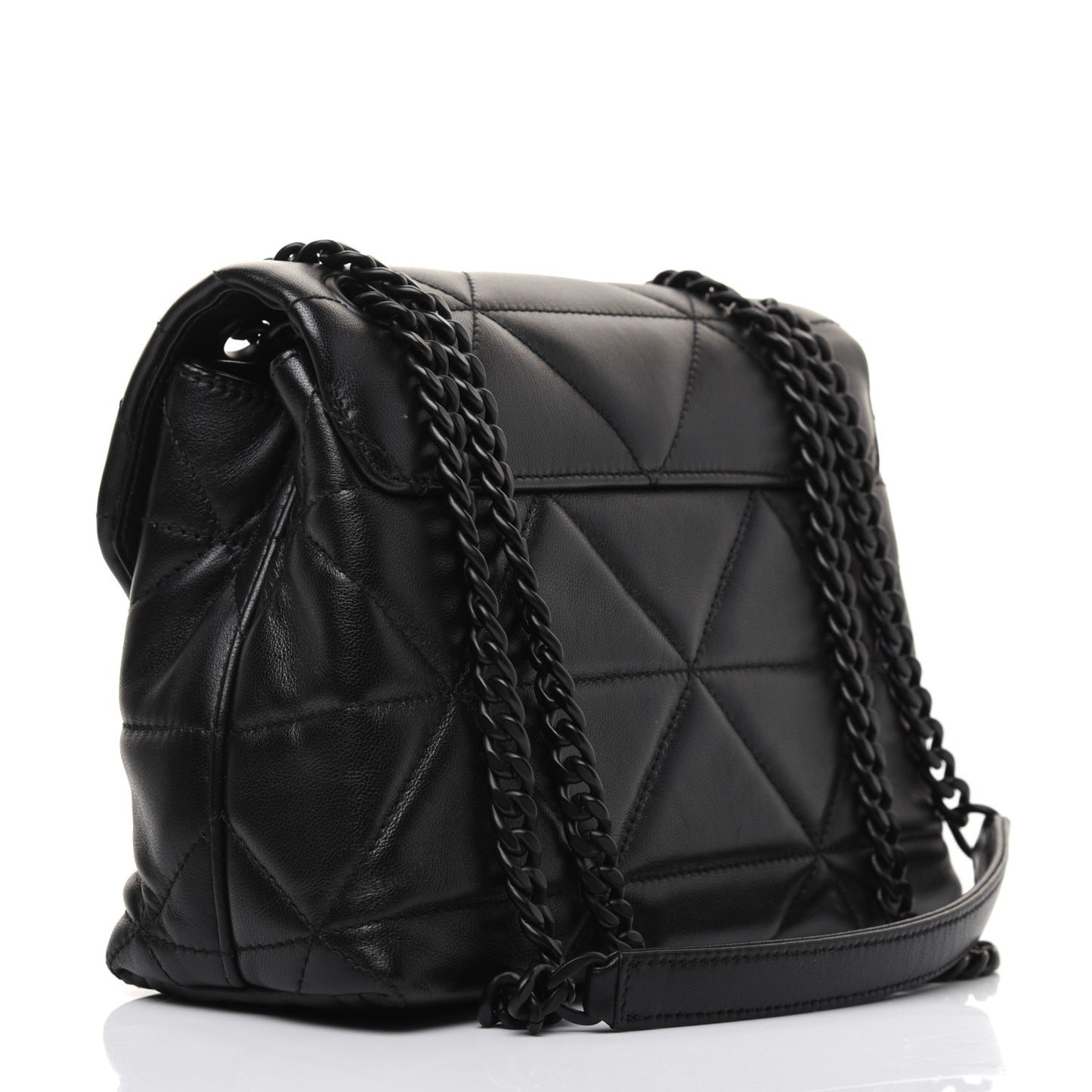 Nappa Triangle Stitched Small Spectrum Bag Black