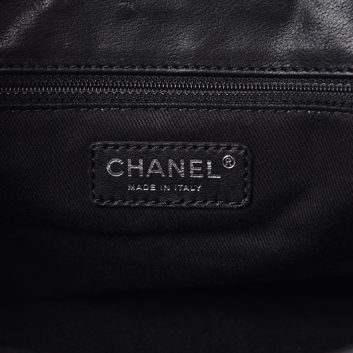 Calfskin Diamond Stitch Accordion Flap Black