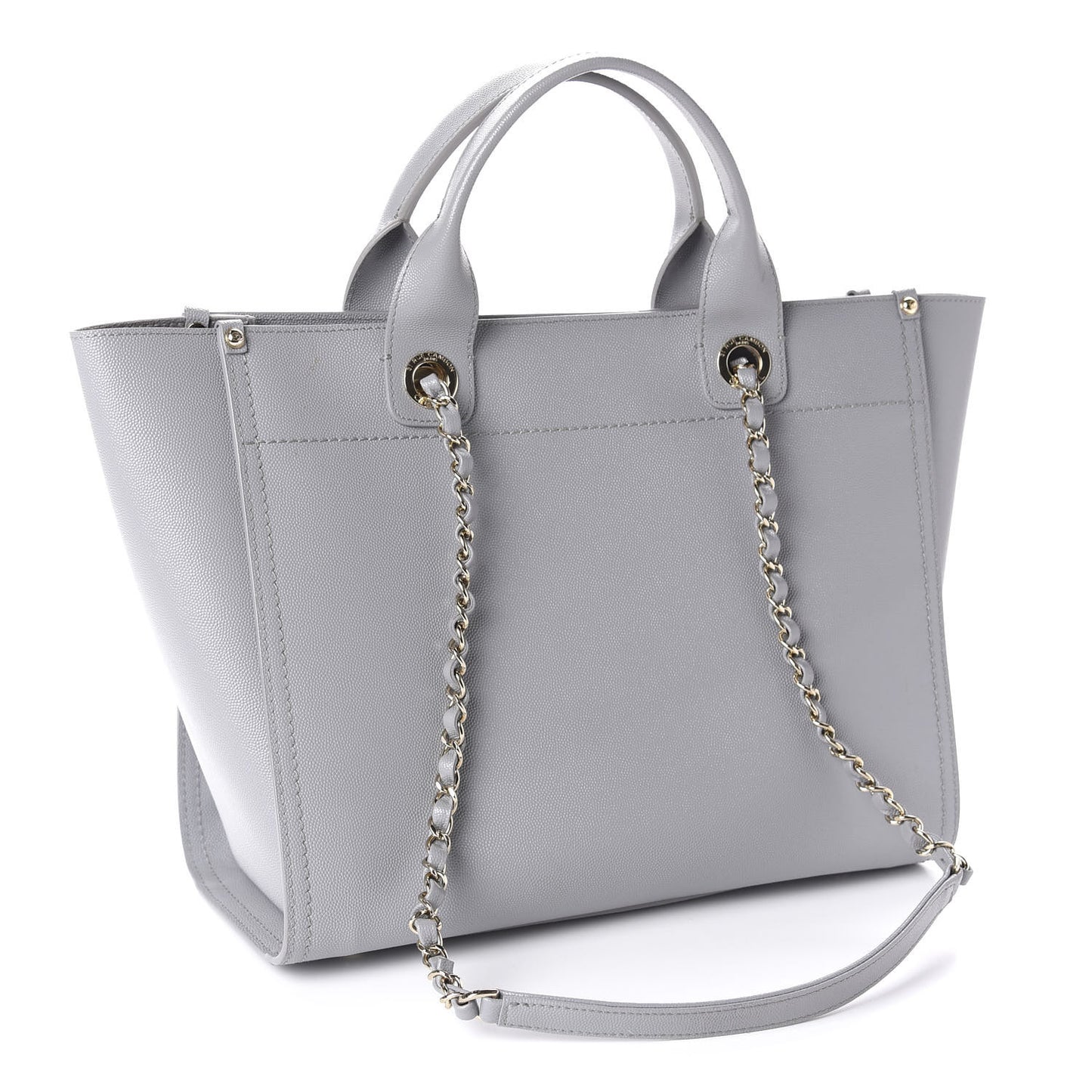 Caviar Studded Small Deauville Tote Grey