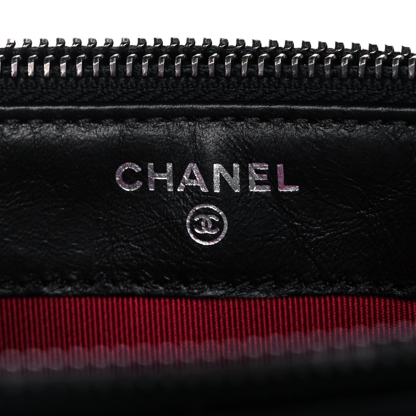 Aged Calfskin Quilted Small Gabrielle Clutch With Chain Black