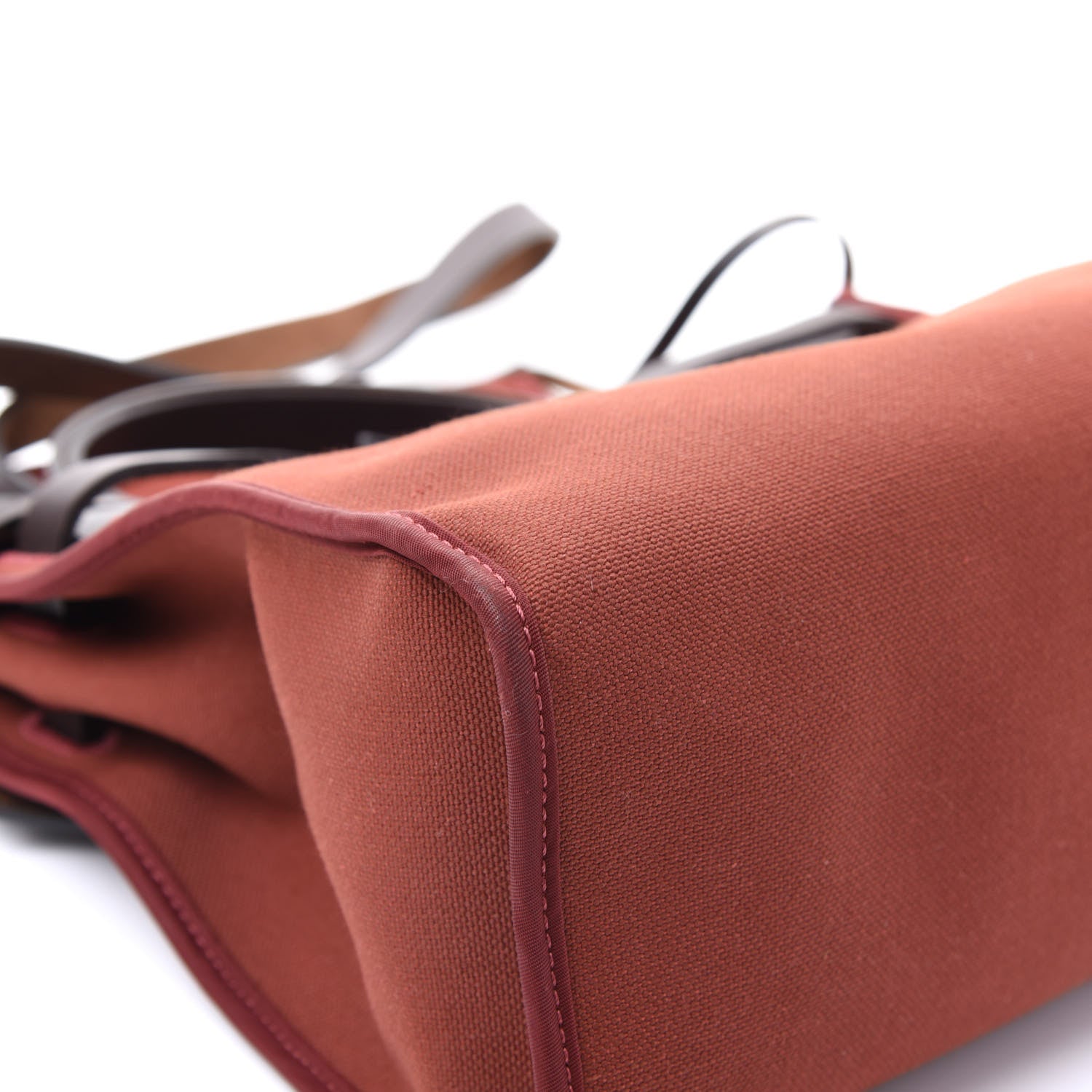 Hermes Vache Hunter Toile Herbag Zip 31 PM Rouge H Ebene 5 of 10