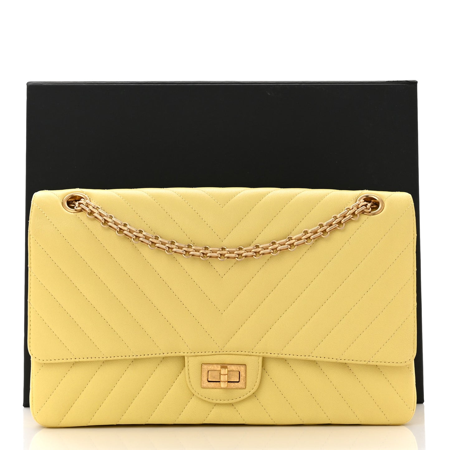 Sheepskin Chevron Quilted 2.55 Reissue 226 Flap Yellow