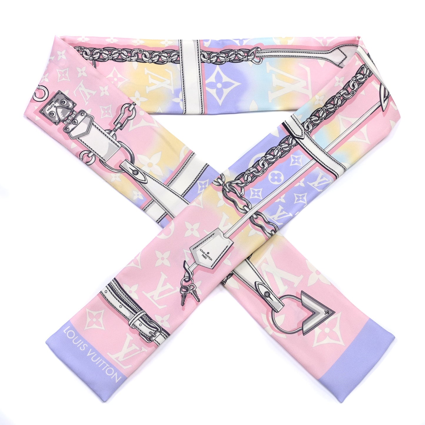 Silk Monogram Escale Confidential Bandeau Pink