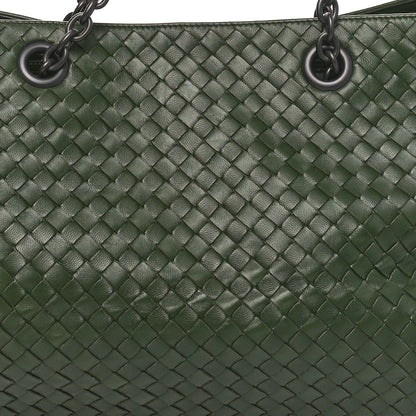 Bottega Veneta Nappa Intrecciato Large Classic Chain Strap Tote Green 9 of 12