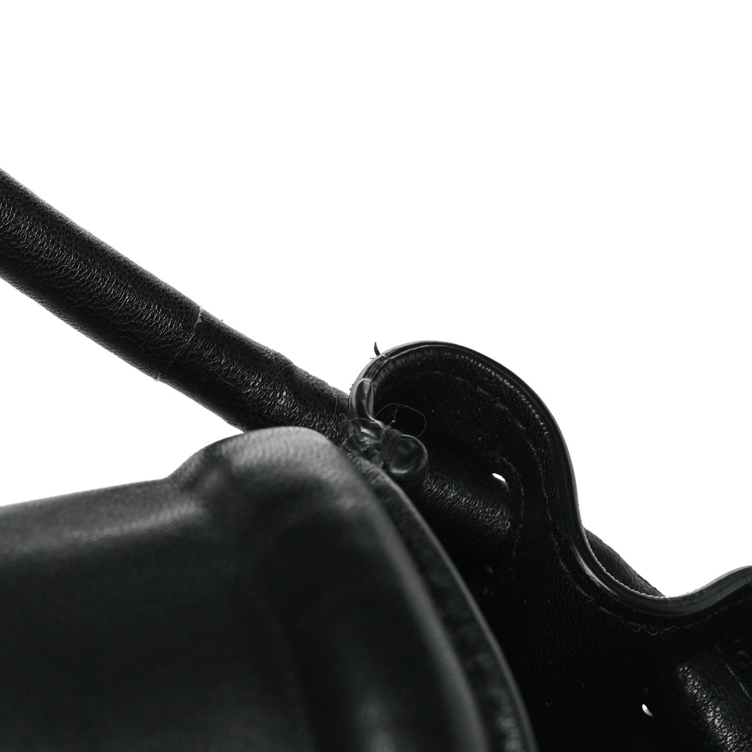 Bottega Veneta Lambskin Small Beak Triangle Flap Shoulder Bag Black 10 of 10