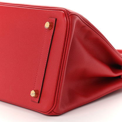 Hermes Epsom Birkin 30 Rouge Casaque 10 of 13