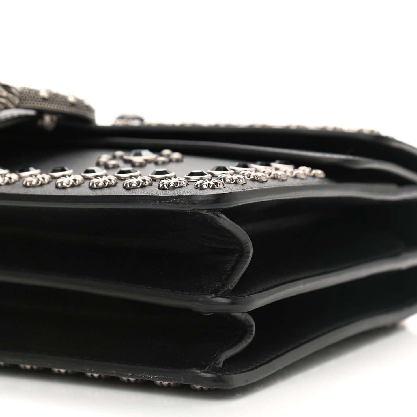 Calfskin Studded Small Dionysus Shoulder Bag Black