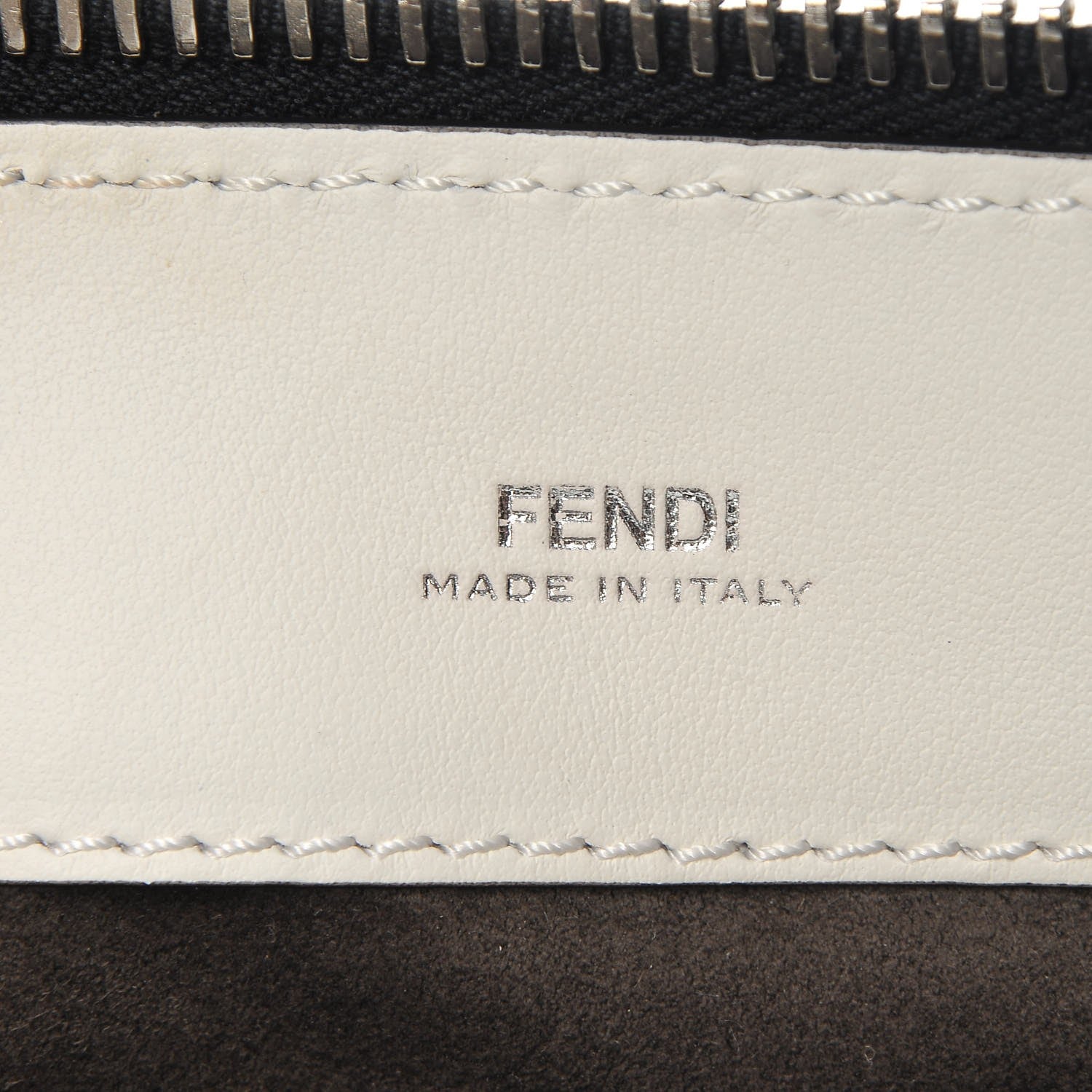 Fendi Vitello Baltico Dolce Shiny Nappa Lace Up DotCom Satchel White Parrot 7 of 20
