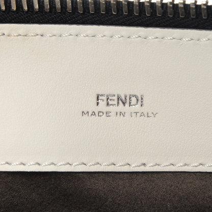 Fendi Vitello Baltico Dolce Shiny Nappa Lace Up DotCom Satchel White Parrot 7 of 20