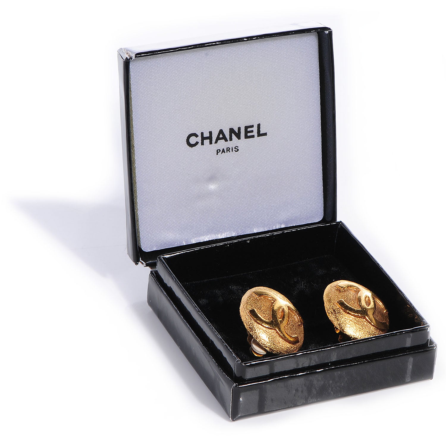 Chanel CC Clip On Earrings Gold 4 of 4