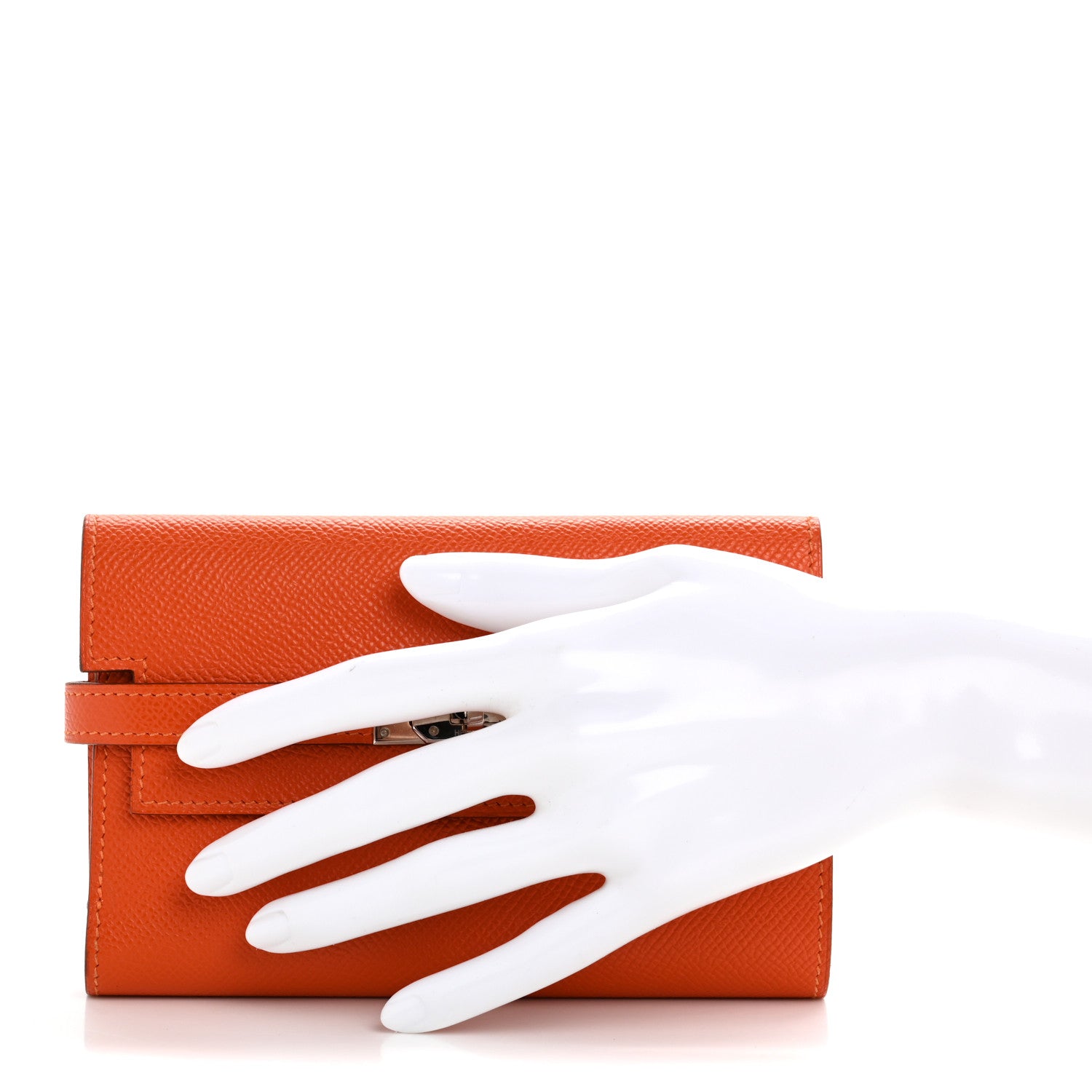 Hermes Epsom Medium Kelly Wallet Feu 2 of 11