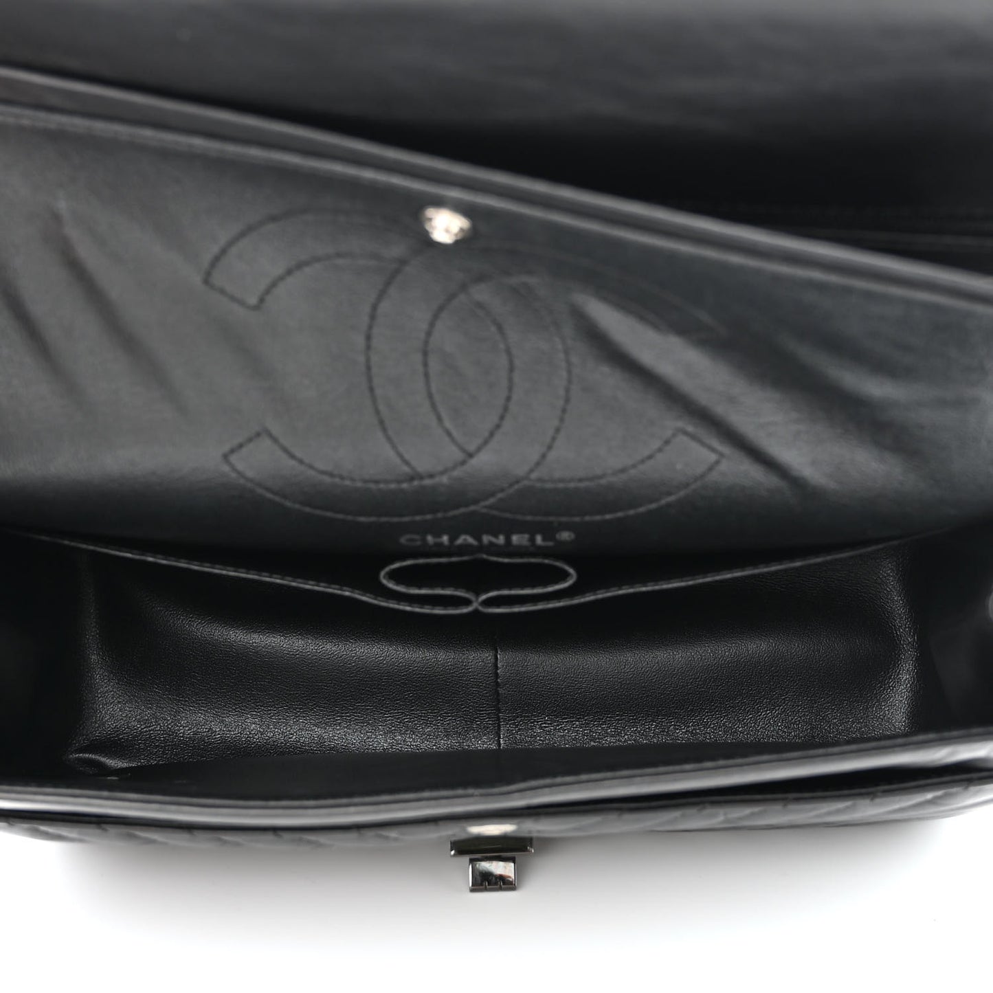 Aged Calfskin Chevron Quilted 2.55 Reissue 226 So Black