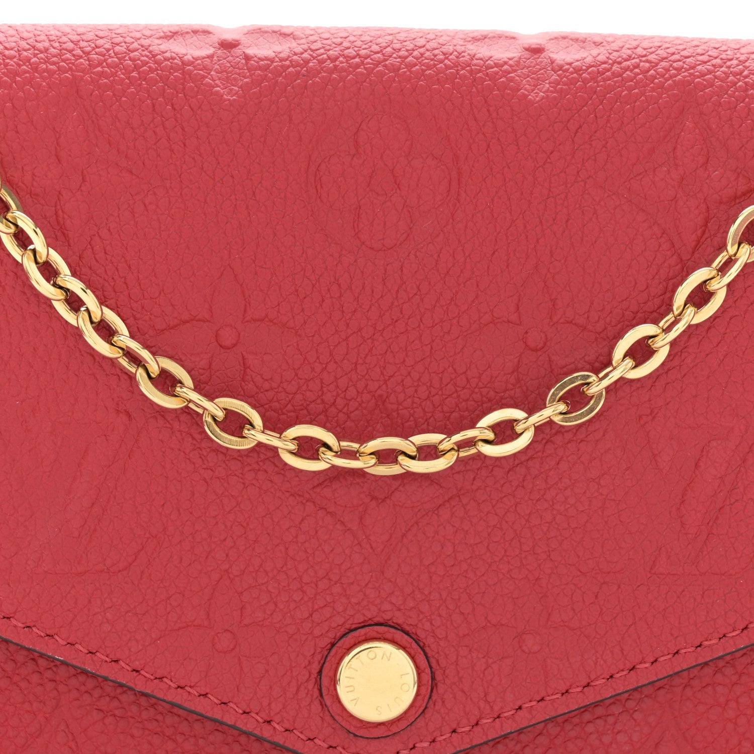 Louis Vuitton Empreinte Pochette Felicie Chain Wallet Scarlet 9 of 11
