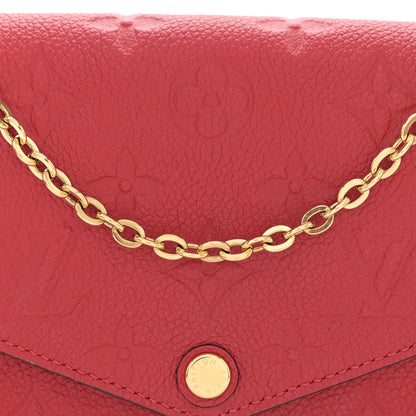 Louis Vuitton Empreinte Pochette Felicie Chain Wallet Scarlet 9 of 11
