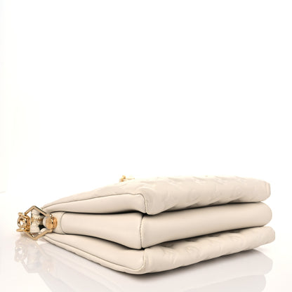 Louis Vuitton Lambskin Embossed Monogram Coussin PM Beige Cream 4 of 8