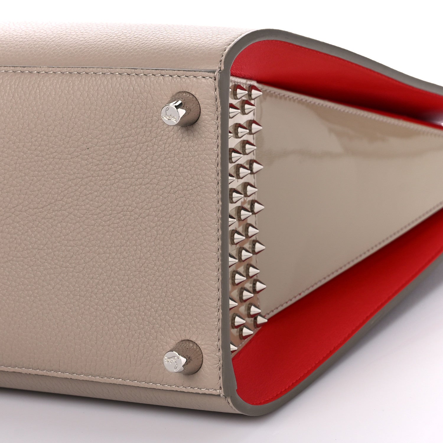 Christian Louboutin Calfskin Patent Studded Large Paloma Cashmere 8 of 8