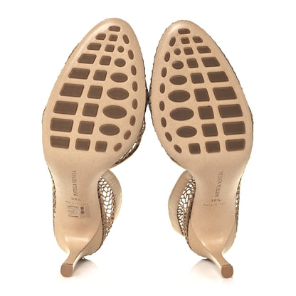 Bottega Veneta Mesh Nappa Chunky Chain Sandals 39.5 Beige Pony 5 of 8