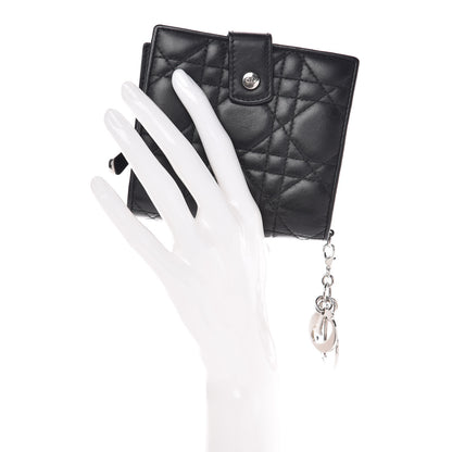 Christian Dior Lambskin Cannage Lady Dior Eden Wallet Black 2 of 7