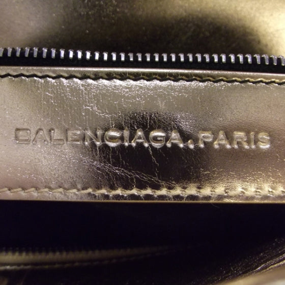 Leather Bowling Bag Gold