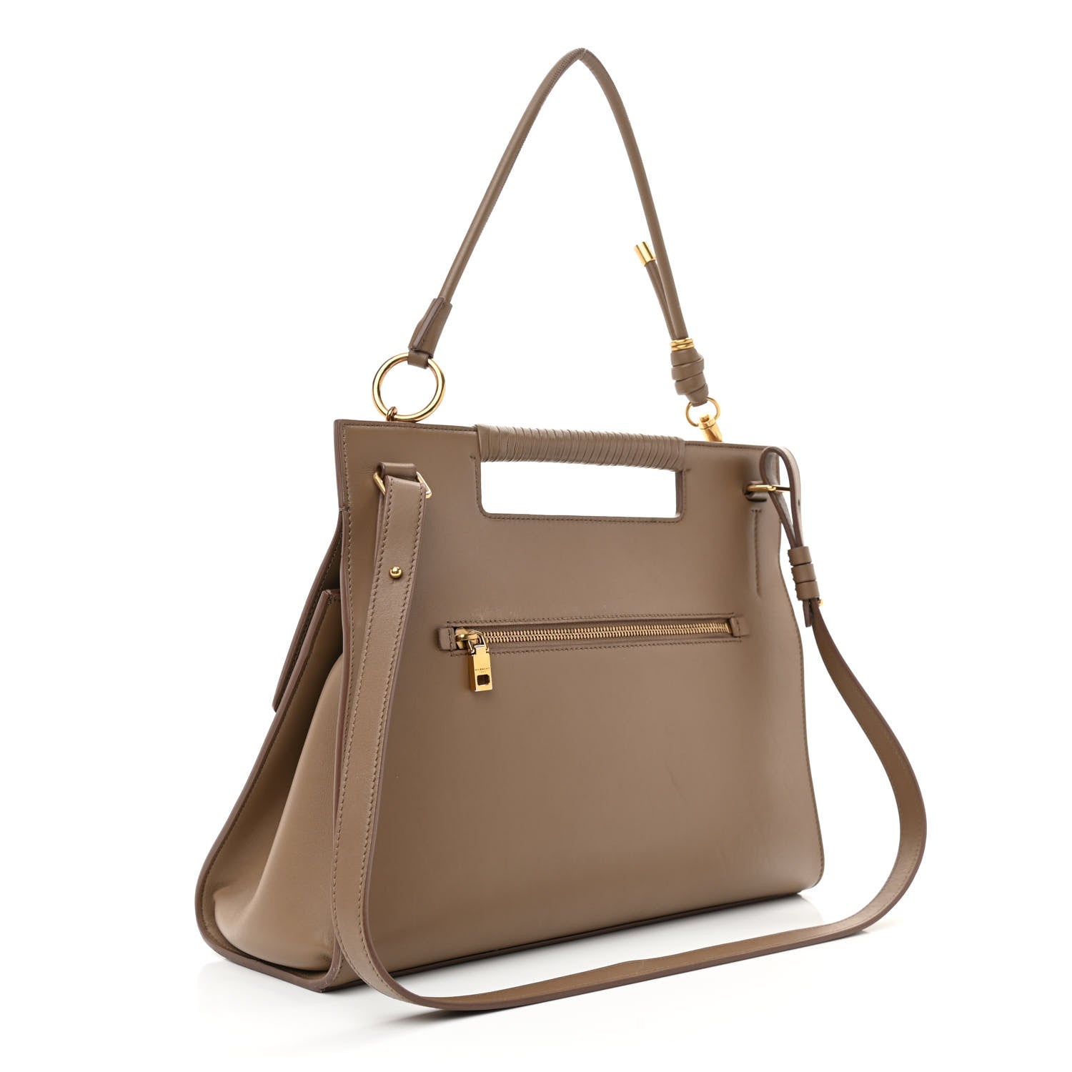 Givenchy Calfskin Large Whip Top Handle Shoulder Bag Taupe 3 of 8