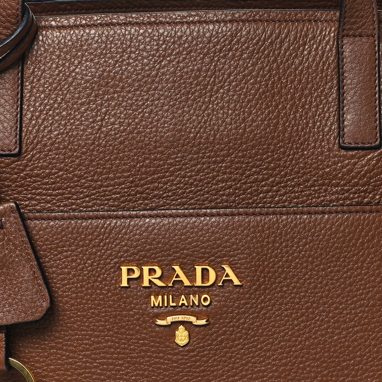 Prada Vitello Daino Pocket Shopping Tote Nocciolo 8 of 11