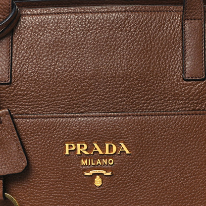 Prada Vitello Daino Pocket Shopping Tote Nocciolo 8 of 11